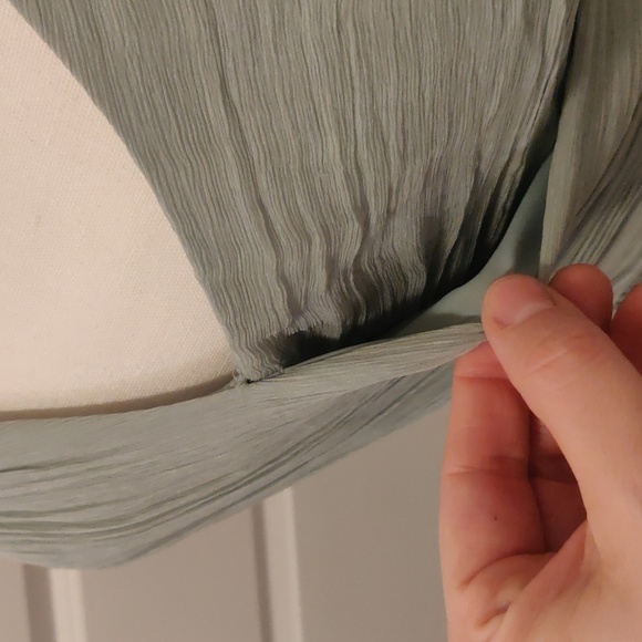 J. Crew Dusty Shale Heidi Dress Silk Chiffon Bridesmaid Homecoming sz 6 NEW - Picture 6 of 16